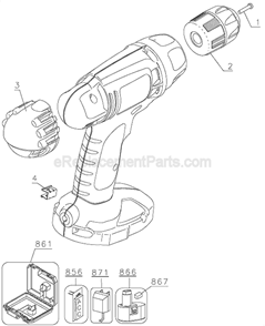Part Location Diagram of N494492 DeWALT Charger